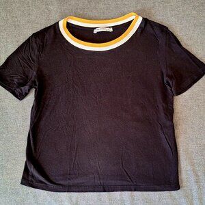 Women's Black Zara T-Shirt Size Small Gently Used